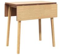 vidaXL Table à Manger Naturel Bois Massif et Caoutchouc, Table de Salle à Manger, Table à dîner, Meuble à Manger, Table de Cuisine