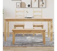 Vidaxl Table À Manger Panama 160x80x75 Cm Bois Massif De Pin Marron