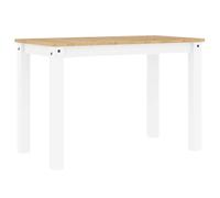 vidaXL Table à Manger Panama Blanc 112x60x75 cm Bois Massif de pin
