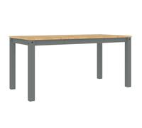 vidaXL Table à Manger Panama Gris 160x80x75 cm Bois Massif de pin, Table de Salle à Manger, Table à dîner, Meuble à Manger, Table de Cuisine