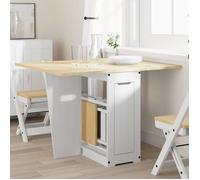 vidaXL Table à manger papillon pliable Corona blanc bois de pin massif 4013435