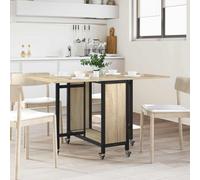 vidaXL Table à manger pliante avec roulettes 130 x 80 x 76,5 cm