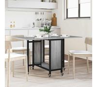 vidaXL Table à manger pliante avec roulettes 130 x 80 x 76,5 cm