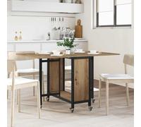 vidaXL Table à manger pliante avec roulettes 130 x 80 x 76,5 cm
