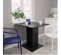 vidaXL Table à Manger, Table à Dîner, Meuble de Salle à Manger, Table de Repas Cuisine Maison Intérieur, Moderne, Noir Bois 800253