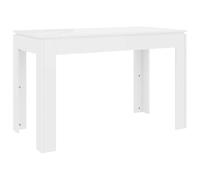vidaXL Table à Manger, Table à Dîner, Meuble de Salle à Manger, Table de Repas Cuisine Maison Intérieur, Moderne, Blanc Brillant Bois d’Ingénierie