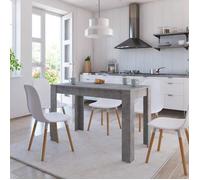 vidaXL Table à Manger, Table à Dîner, Meuble de Salle à Manger, Table de Repas Cuisine Maison Intérieur, Gris Béton Bois 800436