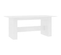vidaXL Table à manger – Moderne, Blanc, Bois d’ingénierie