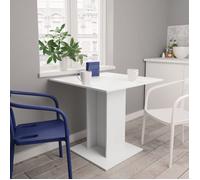 vidaXL Table à Manger, Table à Dîner, Meuble de Salle à Manger, Table de Repas Cuisine Maison Intérieur, Moderne, Blanc Bois 800252