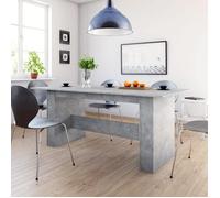 vidaXL Table à Manger, Table à Dîner, Meuble de Salle à Manger, Table de Repas Cuisine Maison Intérieur, Moderne, Gris Béton 800472