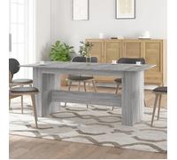 Vidaxl Table À Dîner Sonoma Gris 180x90x76 Cm Bois D'ingénierie Gris