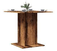 vidaXL Table à manger vieux bois 80 x 80 x 75 cm bois d'ingénierie, table, table de cuisine, table à dîner, tables, tables 855810