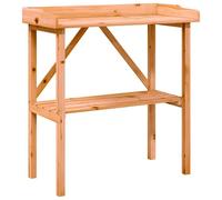 vidaXL Table à Plantes avec Étagère, Support de Pots de Fleurs, Présentoir à Plantes, Support à Plantes Jardin, Marron Bois de Sapin