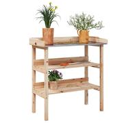 vidaXL Table à plantes avec étagères 78x38x82,5cm bois de sapin solide