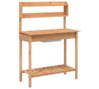 vidaXL Table à plantes avec lavabo 147,5x44x139,5 cm Sapin massif