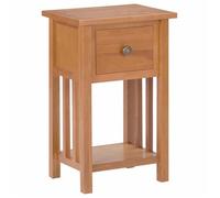 Bois de Chêne Solide Table à Revues avec Tiroir Table d'Appoint Salon vidaXL