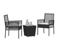 vidaXL Table à thé carrée en bois d'acacia pour usage extérieur | Compacte et élégante | Jardin avec cadre en acier revêtu de poudre, idéale pour des tables à café de 2 places, meuble rustique durable