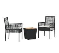Table d'appoint carrée en bois d'acacia pour l'extérieur | Compact et élégant avec cadre en acier revêtu de poudre, idéal pour les tables basses et dîners pour 2 personnes, meubles en bois rustique