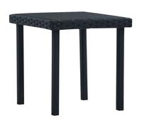 vidaXL – Table à thé de jardin – Résine tressée 40x40x40 cm – Noir