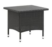Vidaxl Table À Thé Noir 50x50x47 Cm Résine Tressée