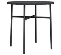 vidaXL Table à Thé Table de Jardin Table de Balcon Meuble de Patio Meuble de Jardin Table d'Extérieur Arrière-Cour Noir 45 cm Résine Tressée