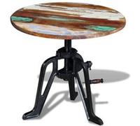 vidaXL Table Auxiliaire en Bois de Récupération Massif Fonte Table Basse Multicolore G