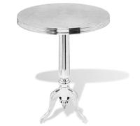 Vidaxl Table Auxiliaire Ronde Aluminium Argenté Argenté