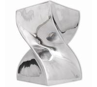 Vidaxl Table Auxiliaire / Tabouret Forme Torsadée Aluminium Argenté Gris