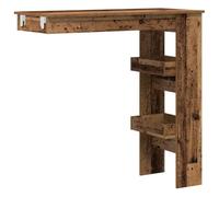 vidaXL Table Bar Mural Vieux Bois 102x45x103,5 cm Bois d'ingénierie, Table de Bar, Table de Bistro, Table de Petit déjeuner, Table de fête