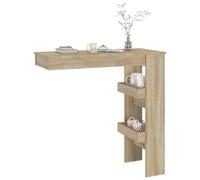 vidaXL Table bar murale Chêne Sonoma 102x45x103,5 cm Bois d'ingénierie Cette table de bar murale moderne se distingue par un style simple mais élégant. Elle convient parfaitement pour prendre un verre