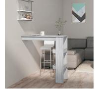 vidaXL Table bar murale Sonoma gris 102x45x103,5 cm Bois d'ingénierie 817223