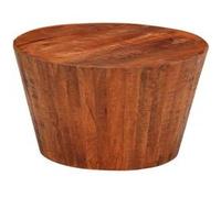 vidaXL Table basse Ø 52x30 cm bois de manguier brut massif353728 Marron G
