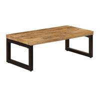vidaXL Table basse Bois de manguier massif et acier 100x50x35 cm Multicolore