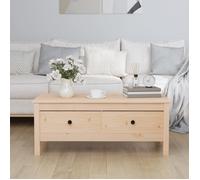 Vidaxl Table Basse 100x50x40 Cm Bois Massif De Pin Marron