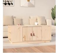 vidaXL Table basse 100x50x41 cm en bois massif de pin Marron