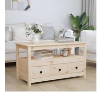 vidaXL Table basse 102x49x55 cm Bois massif de pin 820931