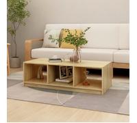 Bois de Pin Massif Table Basse Marron Miel 110x50x34 cm Table d'Appoint vidaXL