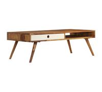 vidaXL Table Basse Rangement Salon Canapé Table Appoint Bois de Sesham Massif 246223