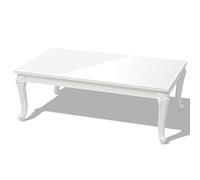 vidaXL Table basse MDF 115 x 65 x 42 cm Blanc brillant