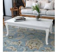 vidaXL Table basse MDF 115 x 65 x 42 cm Blanc brillant