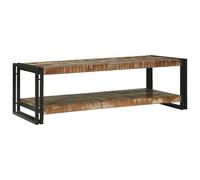 vidaXL Table Basse 120X50X38 cm Bois Massif Récupéré avec Cadre Métallique Noir pour Salle de Séjour Et Bureau Tables en Bois Industrielles Rustiques Durables Modernes Vintage