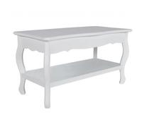 vidaXL Table basse 2 couches MDF Blanc