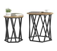 vidaXL Tables d'appoint 2 pièces en bois d'ingénierie