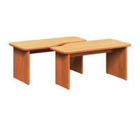 Vidaxl Table Basse 2 Pcs Marron Cire 100 X 69 X 35.5 Cm