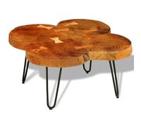 Vidaxl Table Basse 35 Cm 4 Troncs Bois Marron