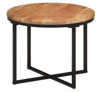 vidaXL Table basse 45x45x35 cm bois massif acacia et fer 372740