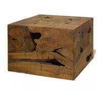 vidaXL Table basse 50 x 50 x 35 cm Teck véritable Marron Marron G