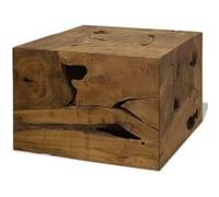 vidaXL Table basse 50 x 50 x 35 cm Teck véritable Marron