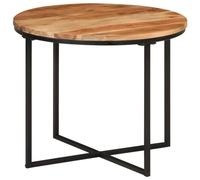 vidaXL Table basse table d'appoint 55x55x45 cm, bois massif acacia et fer, multicolore