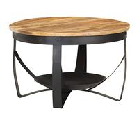 vidaXL Table basse Ø68 x 43 cm – Bois de manguier brut